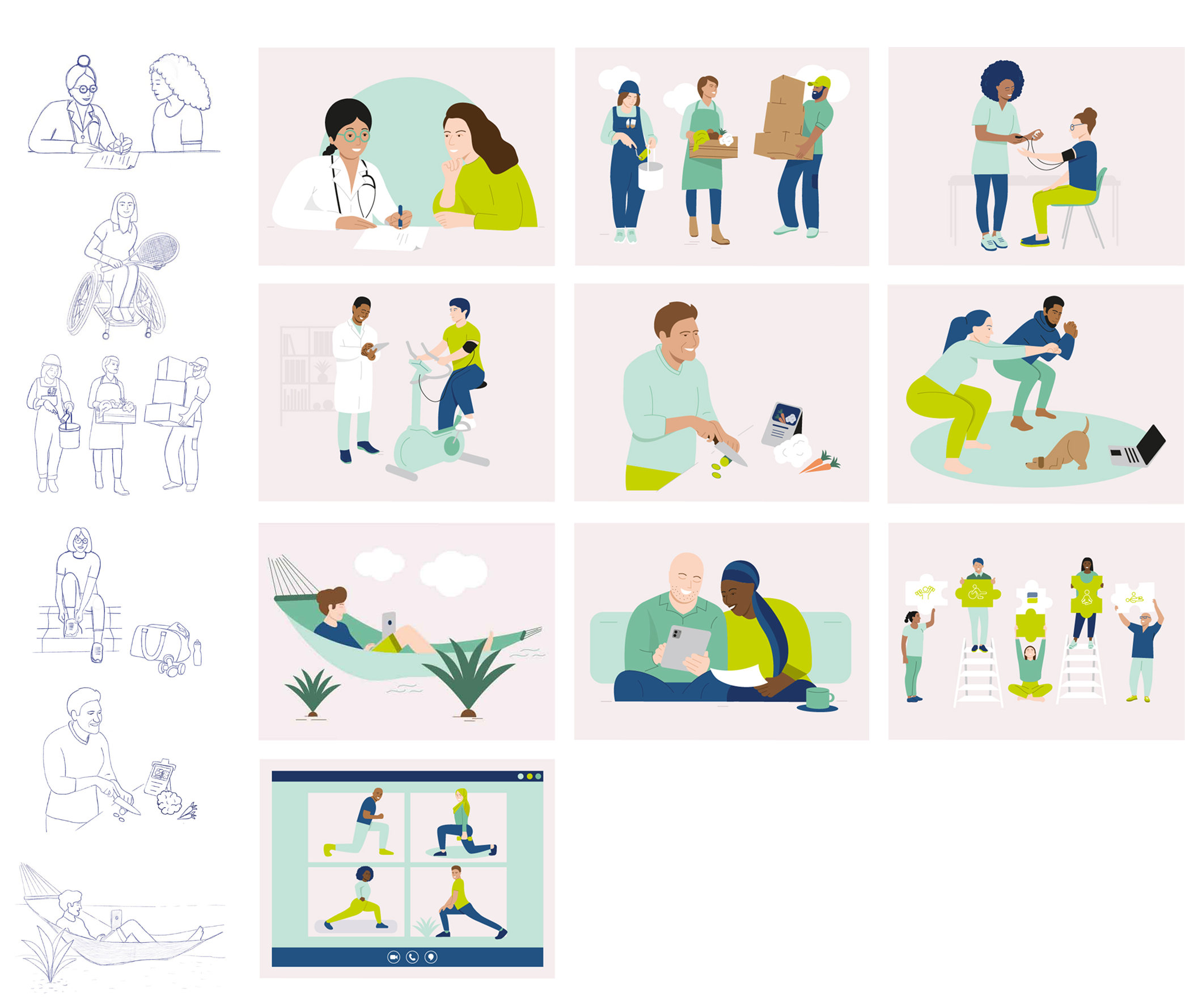 Deutsche Rentenversicherung — Illustrationen